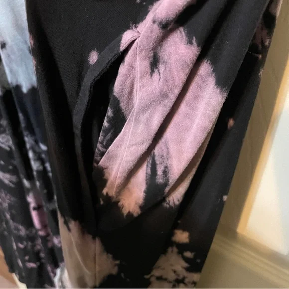 Torrid Mini Super Soft Knits Trapeze V-Neck Dress Tie dye black Plus Size 5X - Picture 12 of 15